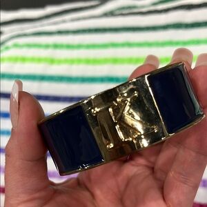 Bracelet cuff K Elegant Gold and Blue women’s gold color cuff‎  Bracelet
